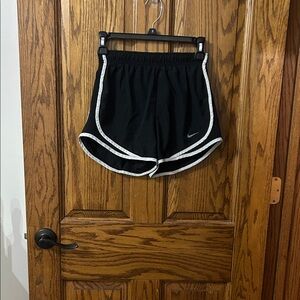 Nike Women's Black Athletic Shorts with White Trim